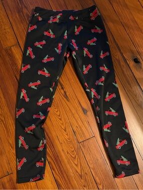 Serra Leggings with Red Truck and Tree Print